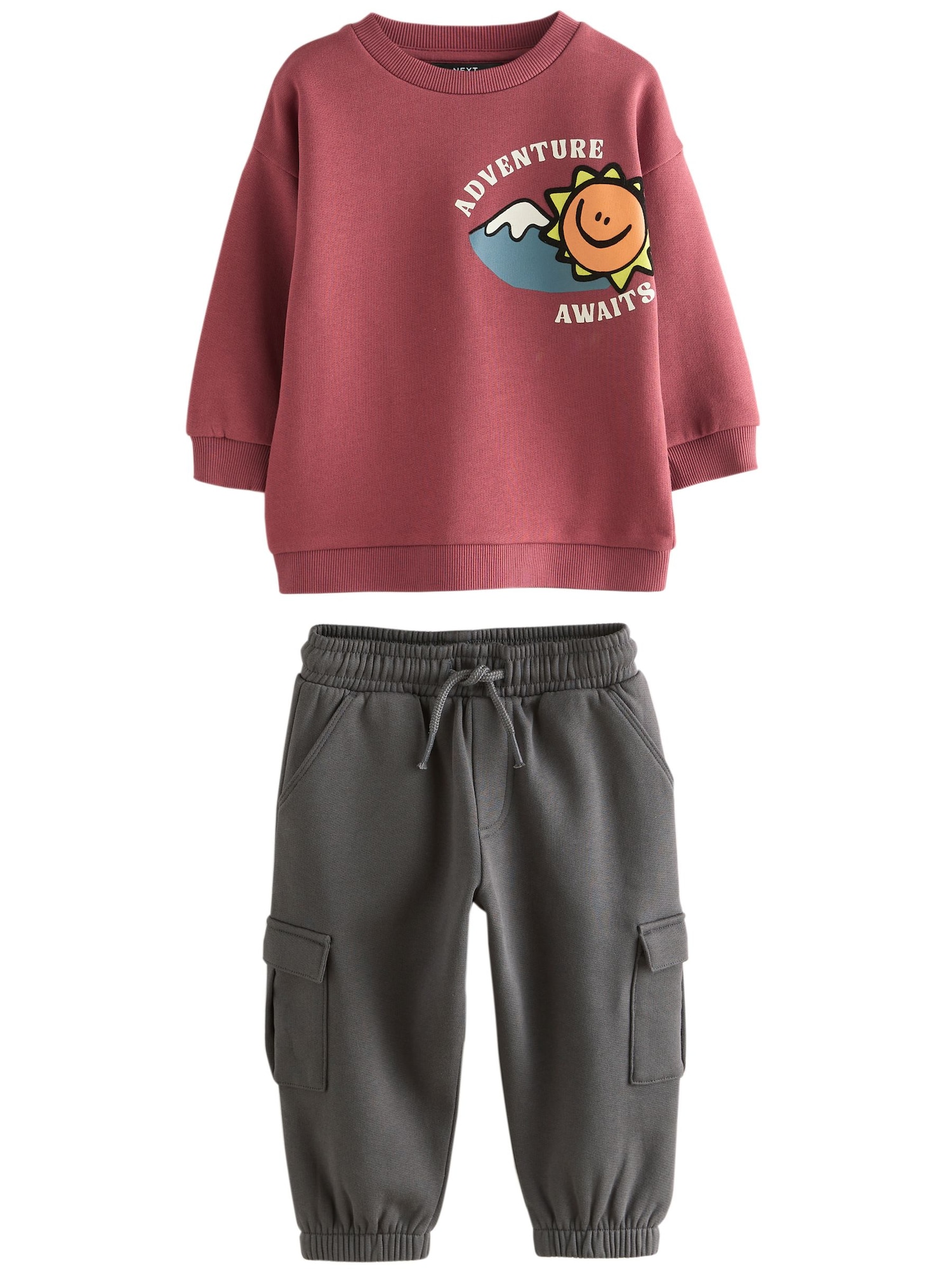 Next Set  galben curry / gri închis / roșu burgundy / alb