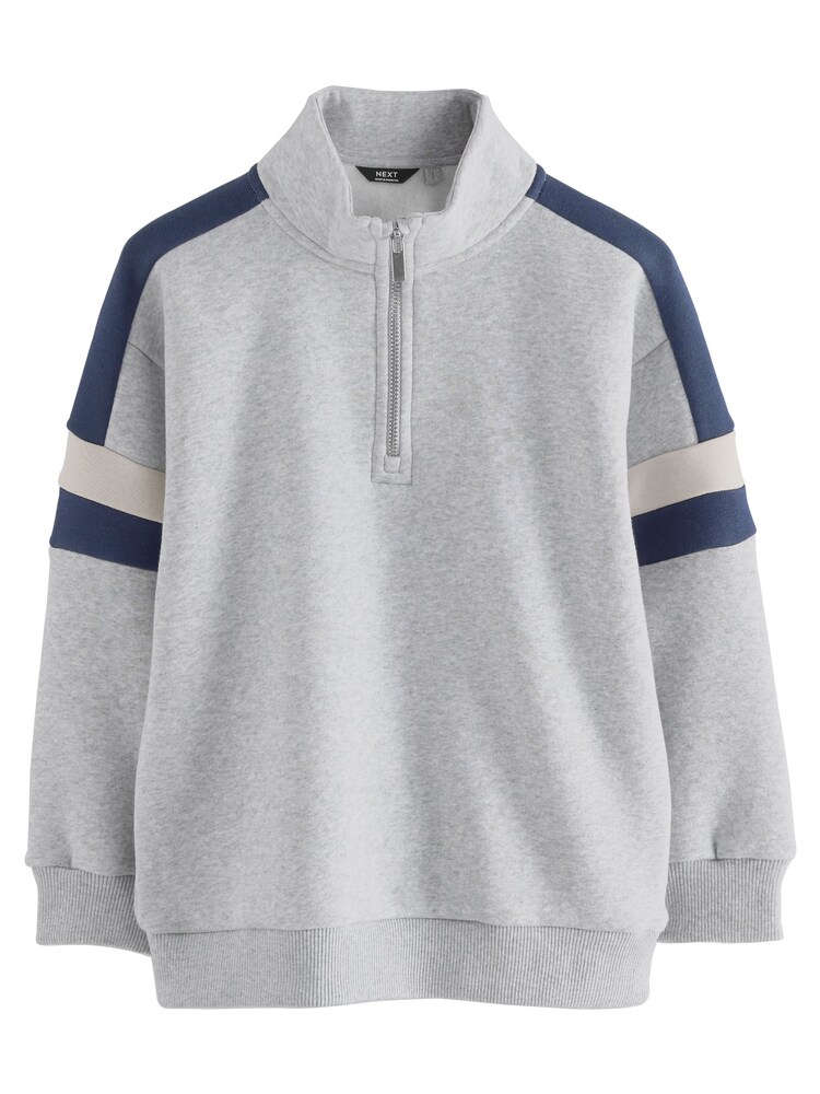 Next Sweatshirt Jungen Größe 146 navy / graumeliert / weiß