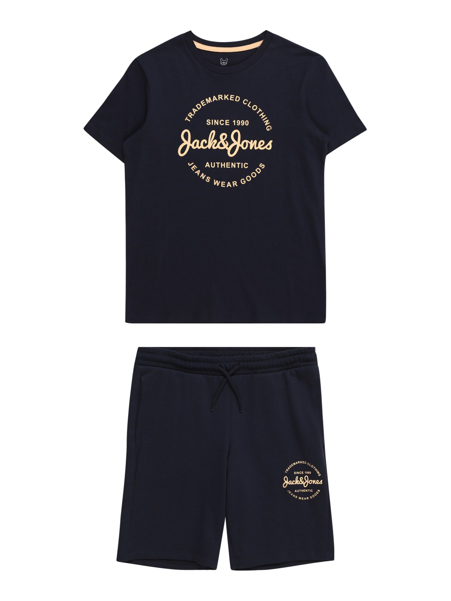 Jack & Jones Junior Joggingová súprava 'JJFOREST'  béžová / námornícka modrá