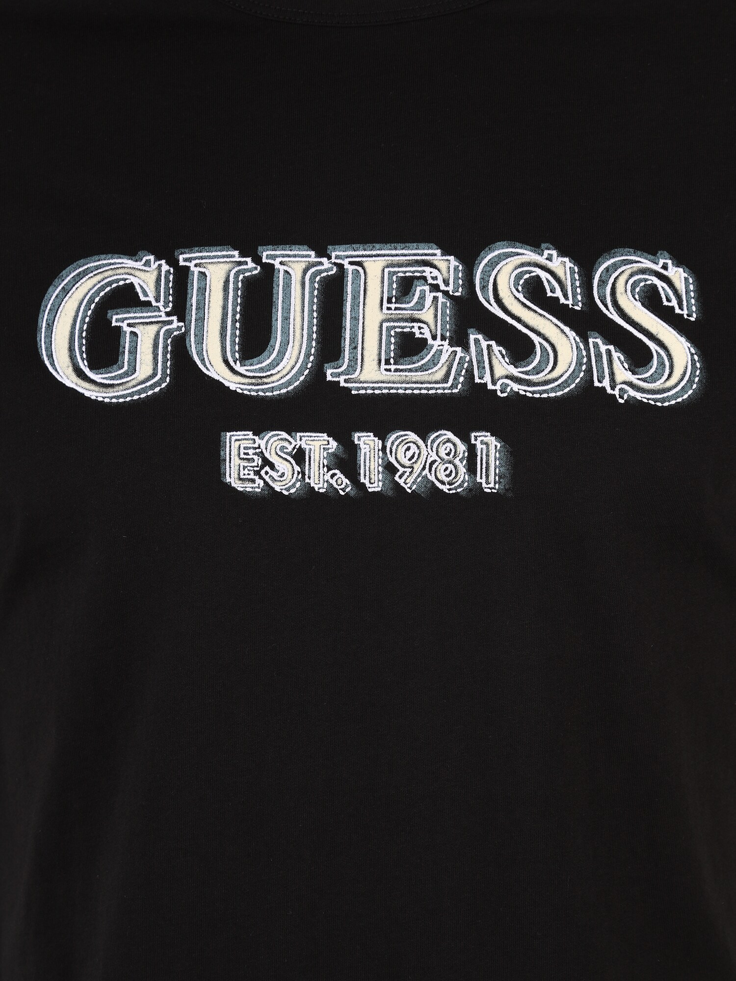 GUESS Camiseta  azul ahumado / gris claro / negro / blanco – imagen 3