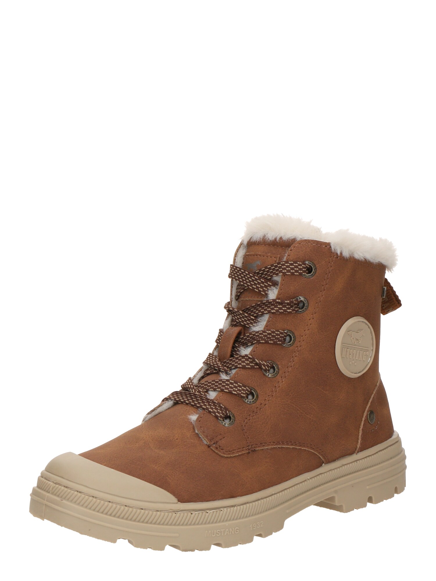 MUSTANG Ghete cu șireturi Mustang  ecru / maro pueblo