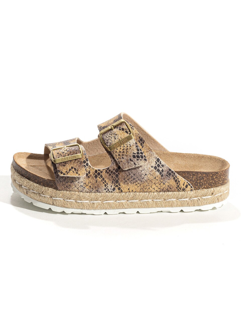 Pantolette 'Olympe' beige / sand / grå