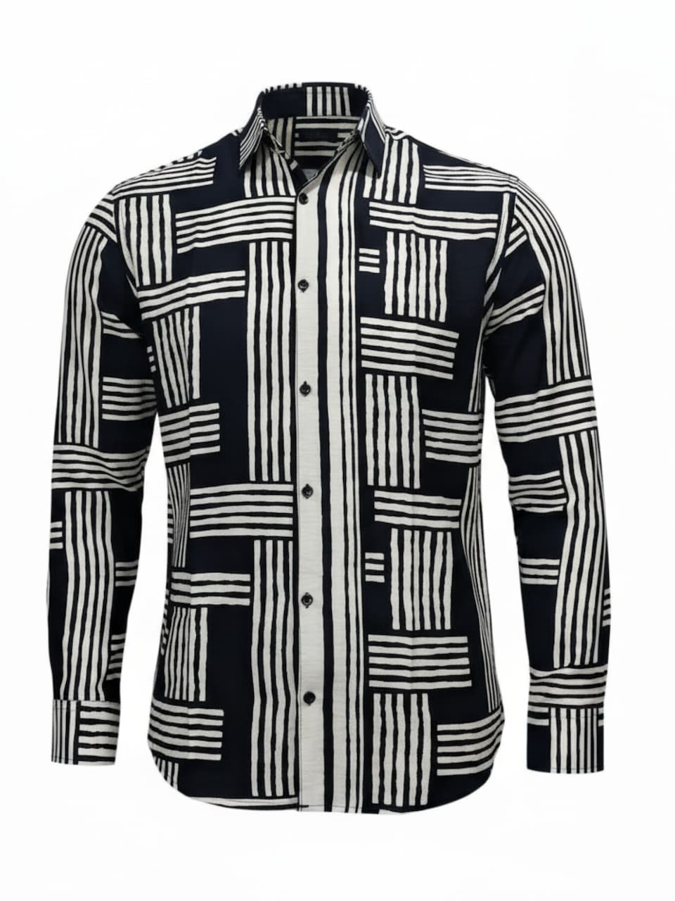 Skjorta 'Men's Viscose multicolor pattern shirt'