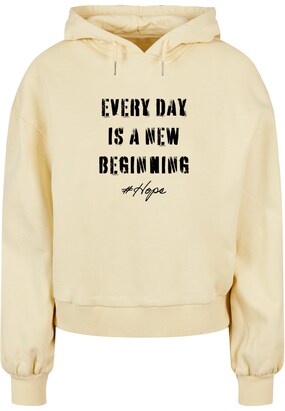 Merchcode Sweatshirt ‘Hope 2’ Geel / Zwart