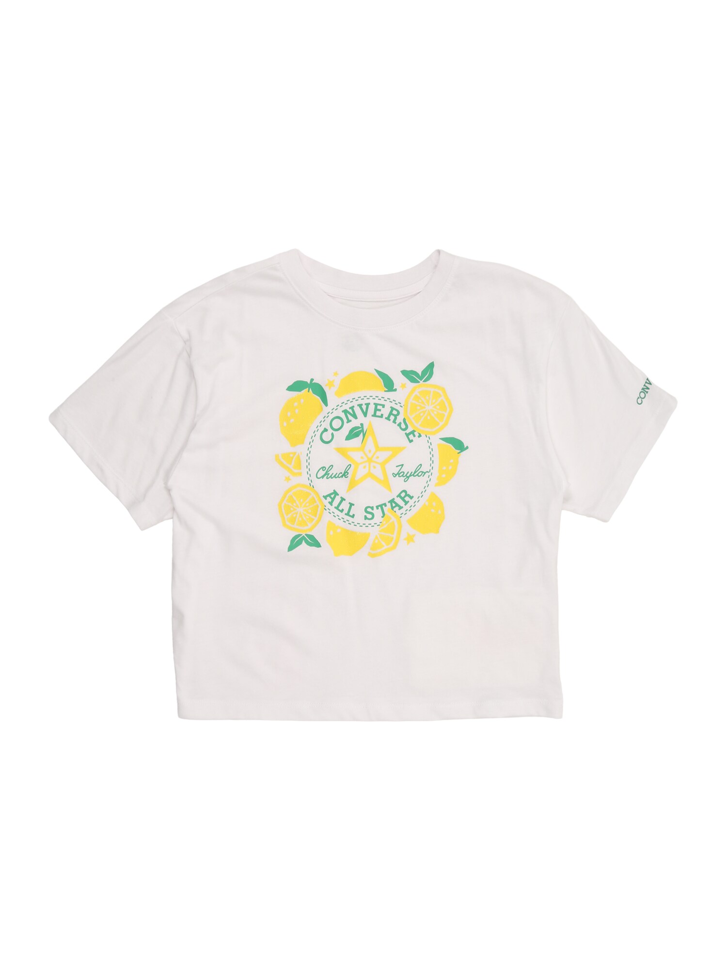 CONVERSE Tricou SPRING CITRUS LEMON  galben citron / verde limetă / alb