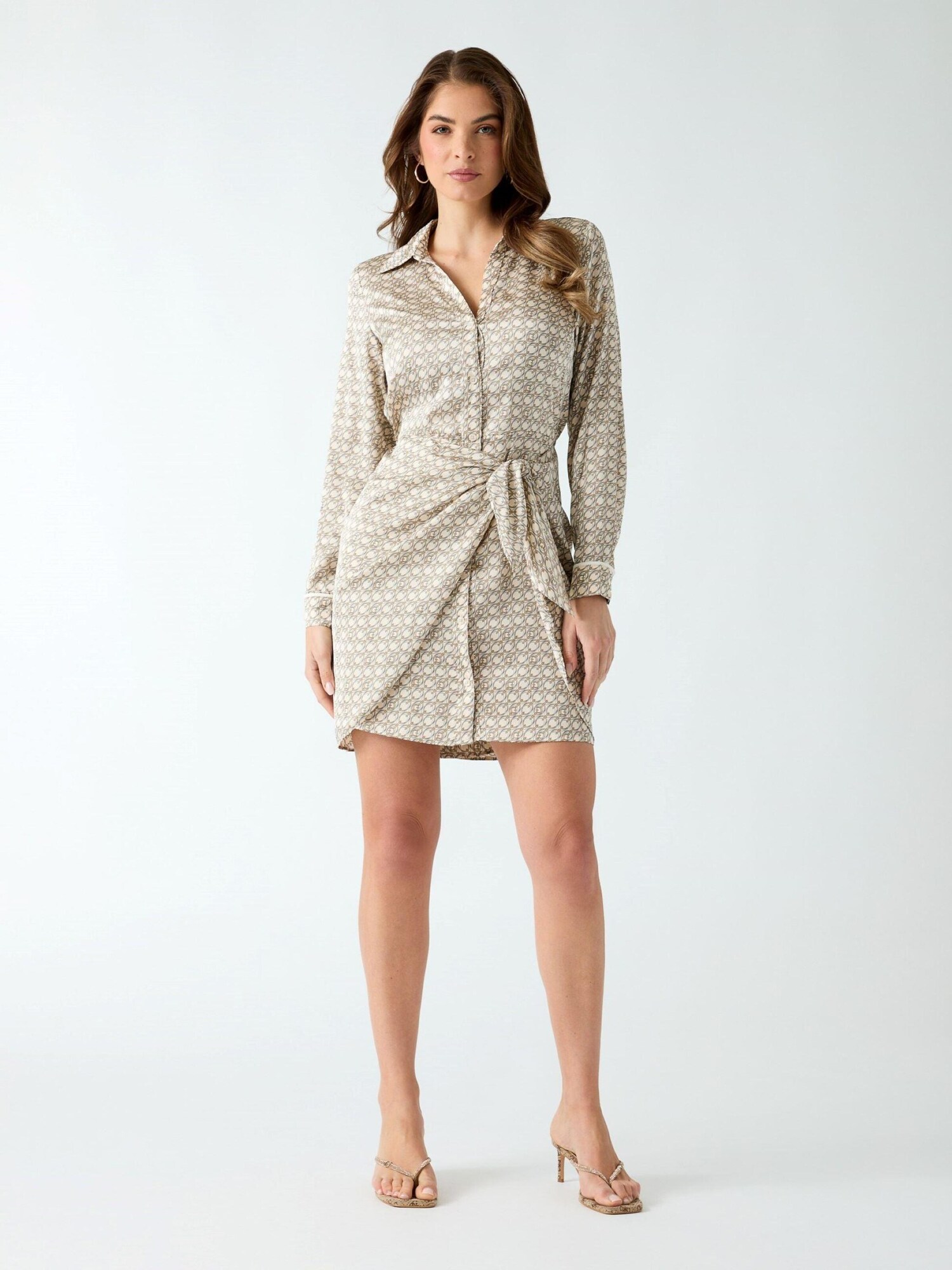 GUESS Vestido camisero 'ALYA'  camelo / arena / blanco – imagen 6