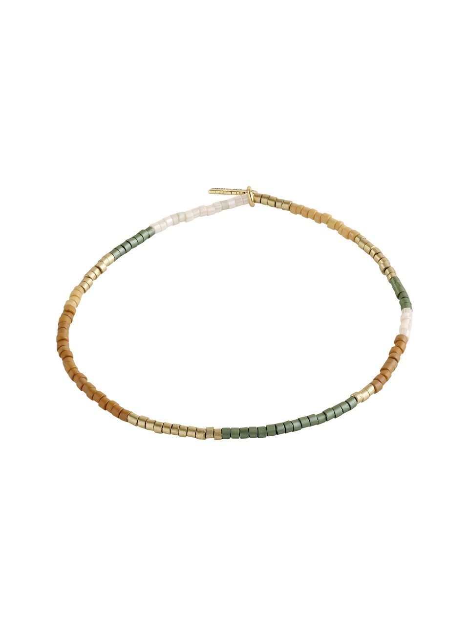 Armband 'Alison' camel / guld / grön