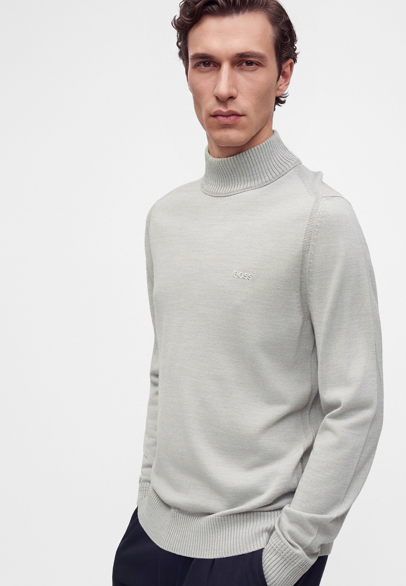 BOSS Jersey 'Avac_M-1'  gris claro – imagen 4