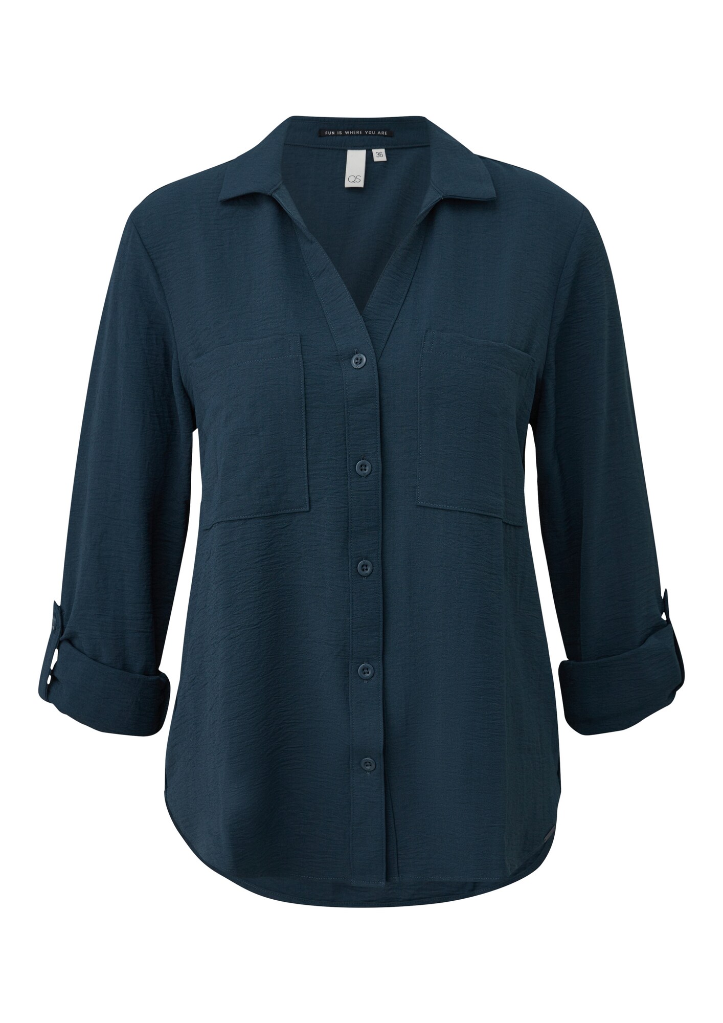 QS Bluza  cijansko modra