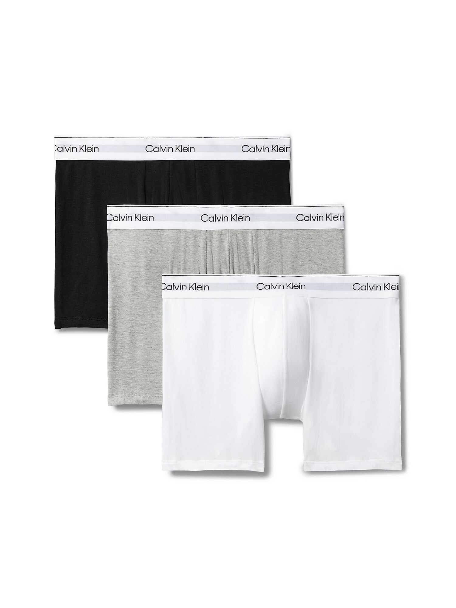 Calvin Klein Boxerky  sivá melírovaná / čierna / biela