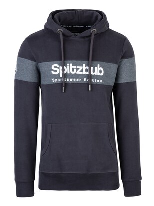 SPITZBUB Sweatshirt ‘Ludis’ Grijs / Lichtgrijs / Wit