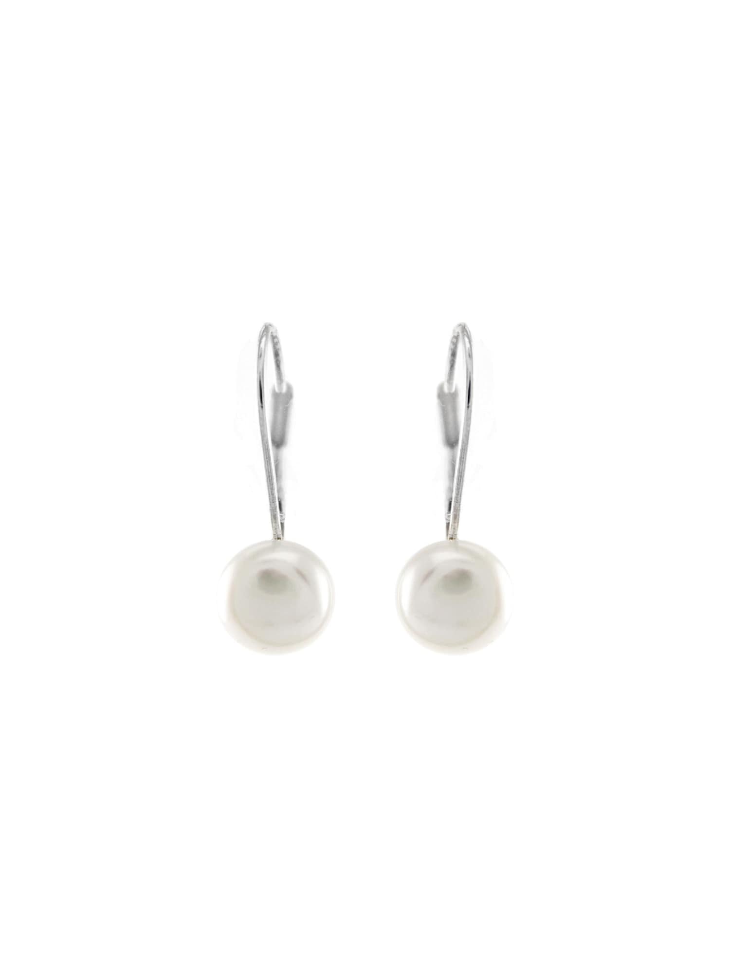 Luxenter Sterling Silver 925 örhängen med rodiumpläterad vit pärla Essential dam – bild 2