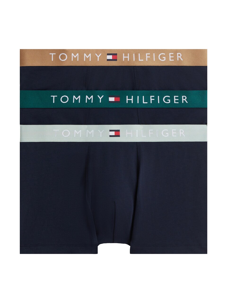 Boxershorts mörkblå / ljusbrun / pastellgrön