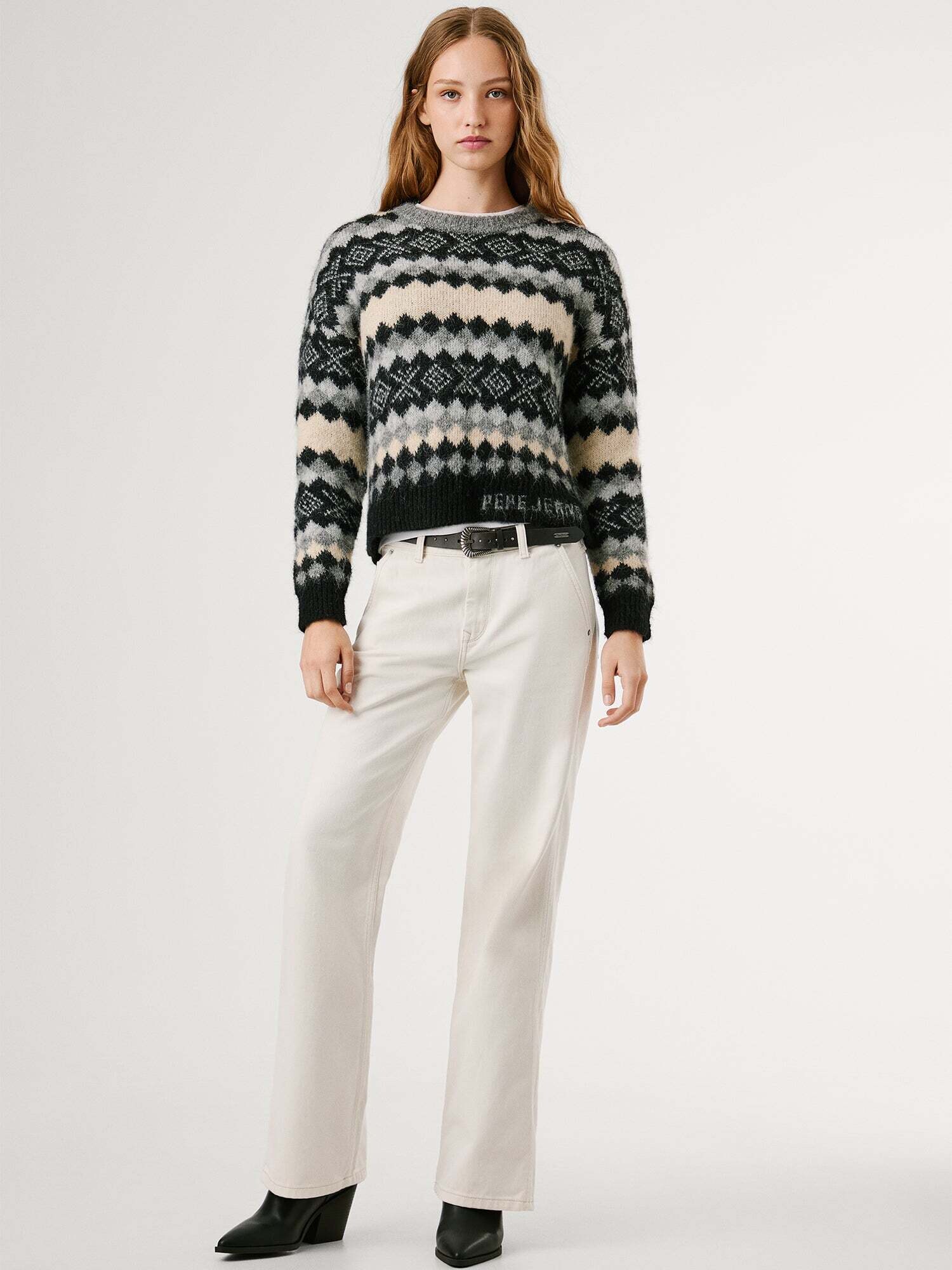 Pepe Jeans Jersey 'Celestine' crema / gris claro / gris oscuro / negro – imagen 3