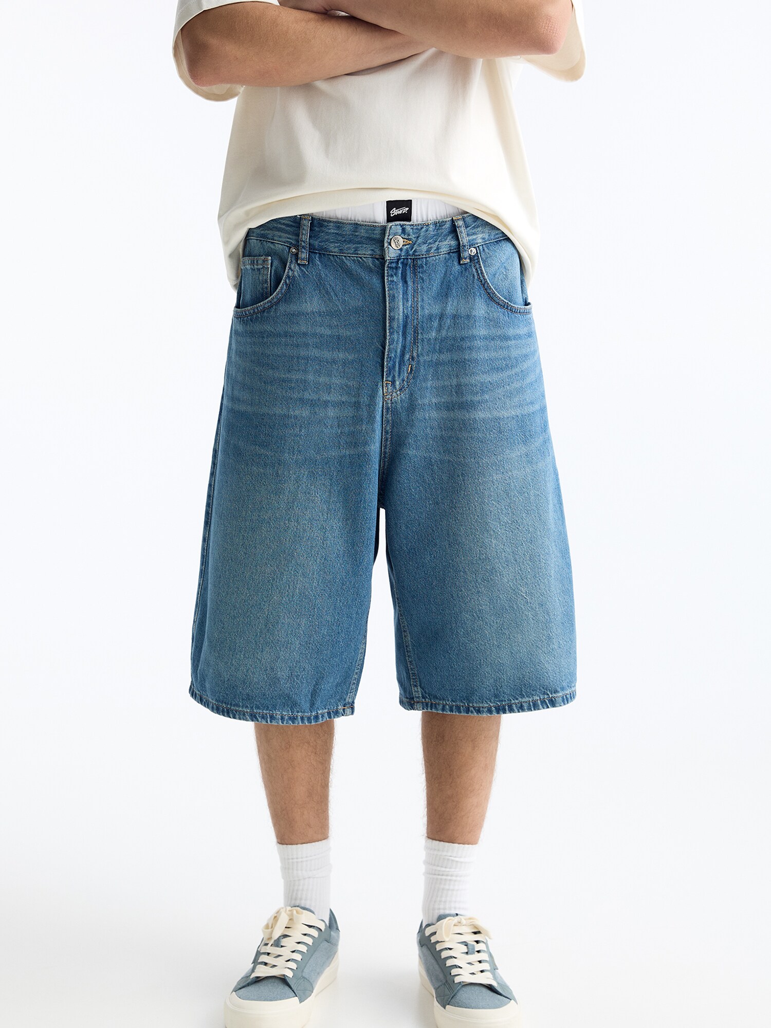 Pull&Bear Farmer  kék farmer / fehér termék 2. képe
