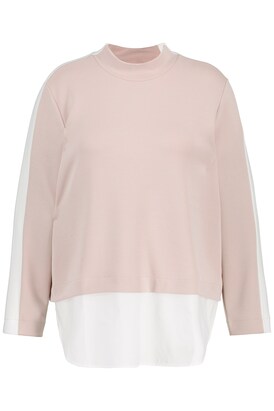 Ulla Popken Sweatshirt Pink / Wit