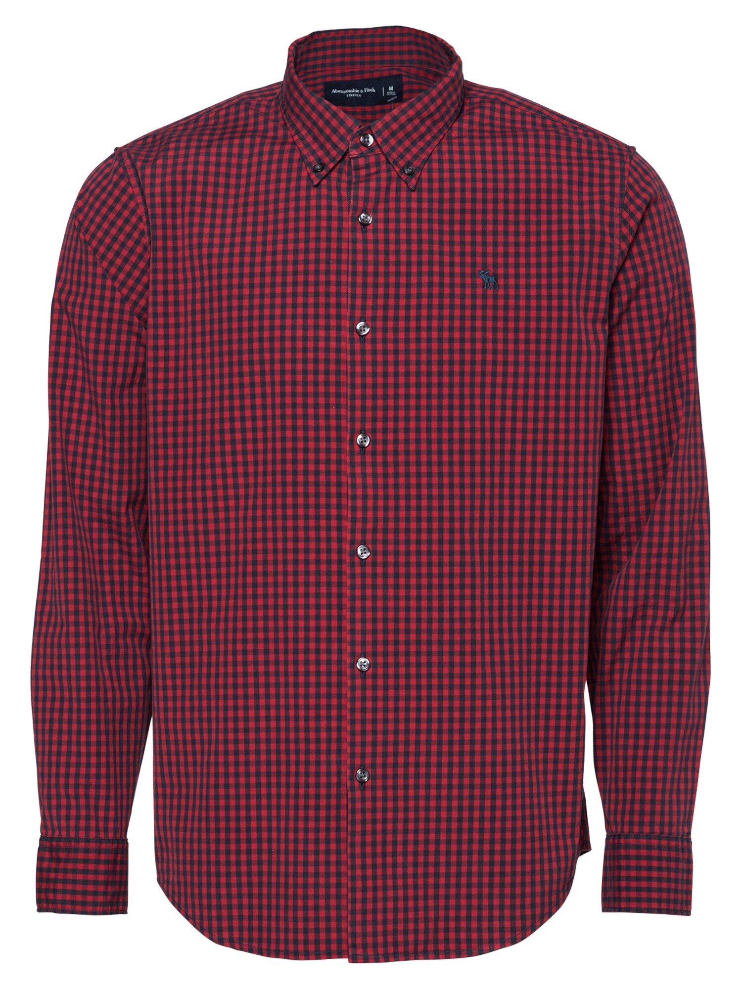 Abercrombie & Fitch Dalykiniai marškiniai  tamsiai raudona / tamsiai mėlyna