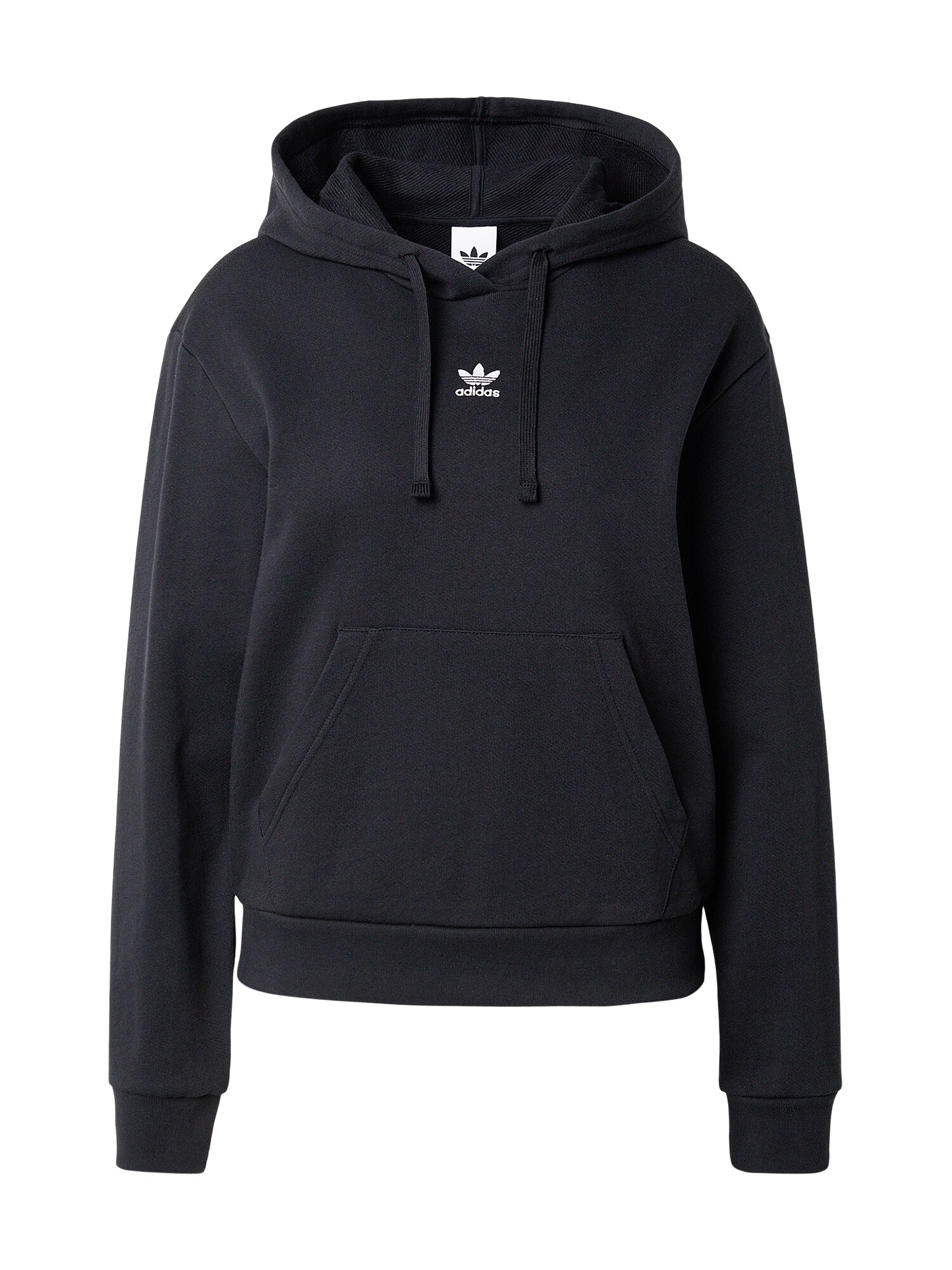 ADIDAS ORIGINALS Bluză de molton ESS  negru / alb