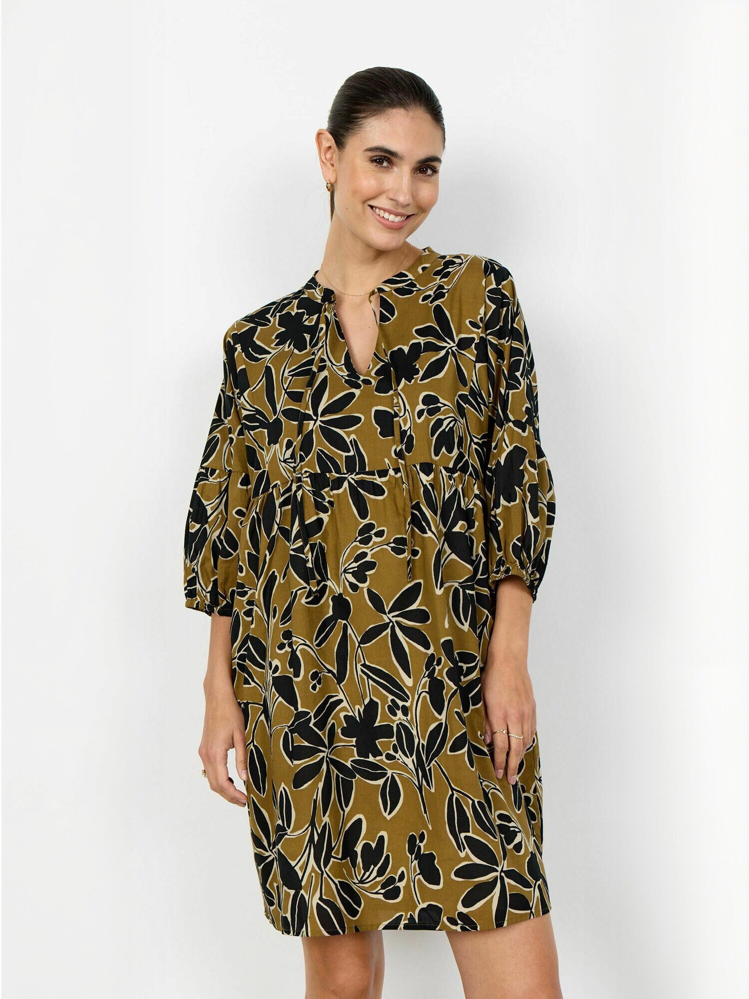 Soyaconcept Abito 'Feodora'  beige chiaro / caramello / nero