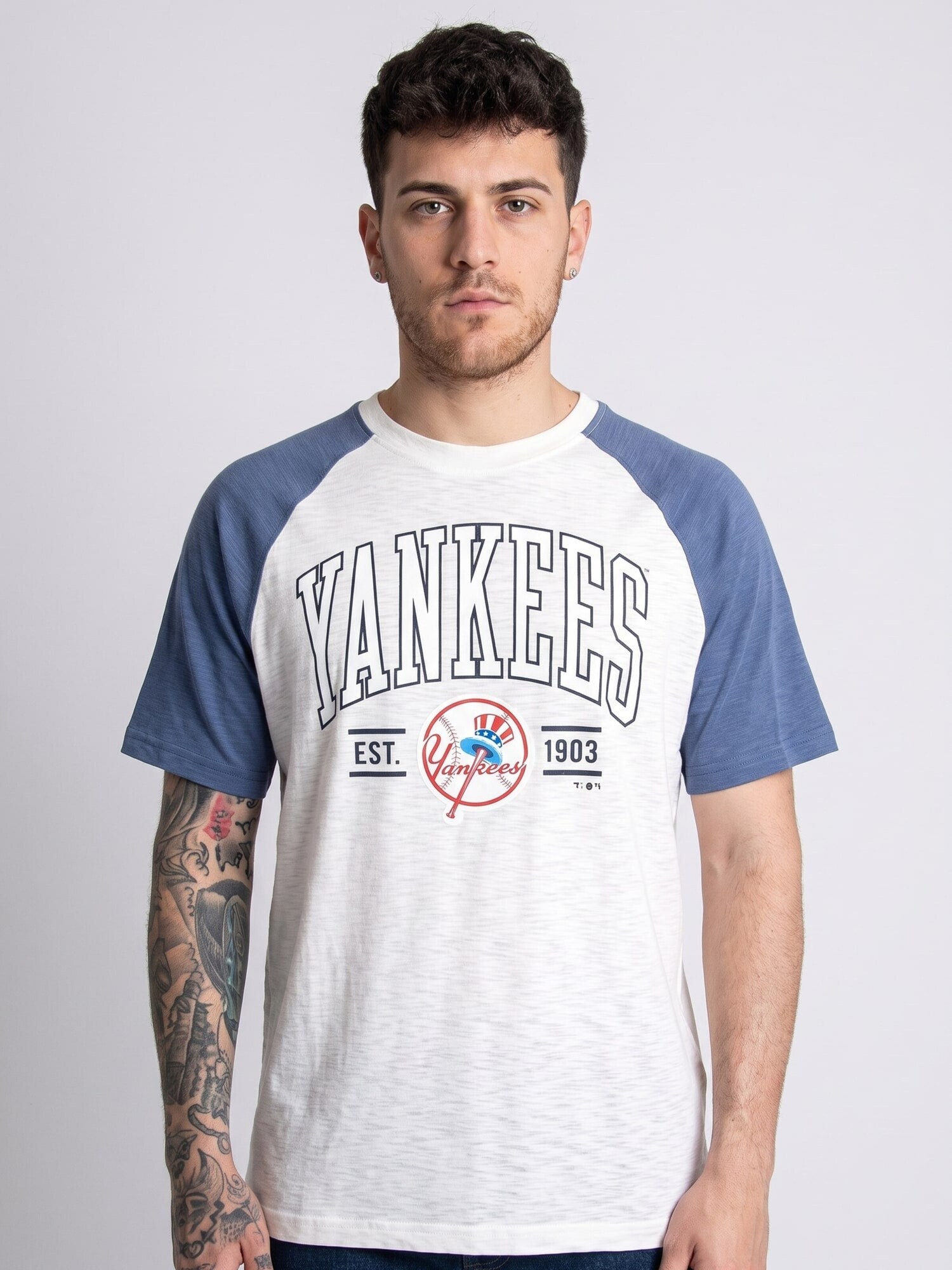 Fanatics Maglietta 'New York Yankees Heritage Biblend' bianco