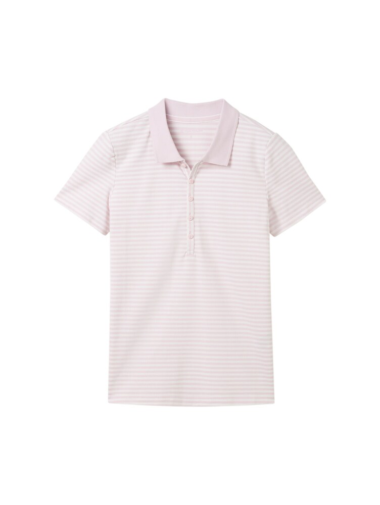 TOM TAILOR Poloshirt Damen Größe XXL pastellpink / weiß