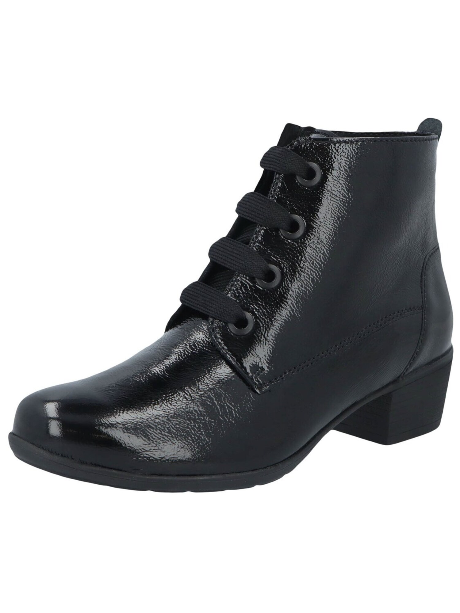 Solidus Laarzen 'Stiefeletten/Boot Damen 35019 00691 Echtleder In Schwarz' Zwart