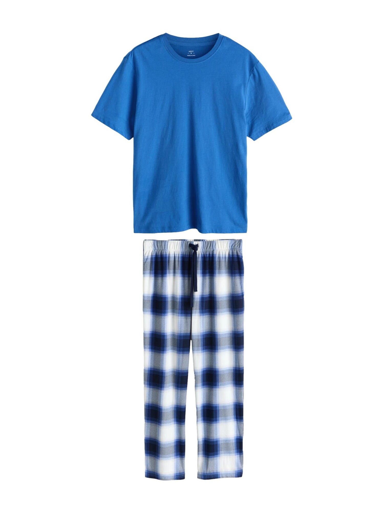 Next Pijama lungă  albastru / albastru noapte / alb