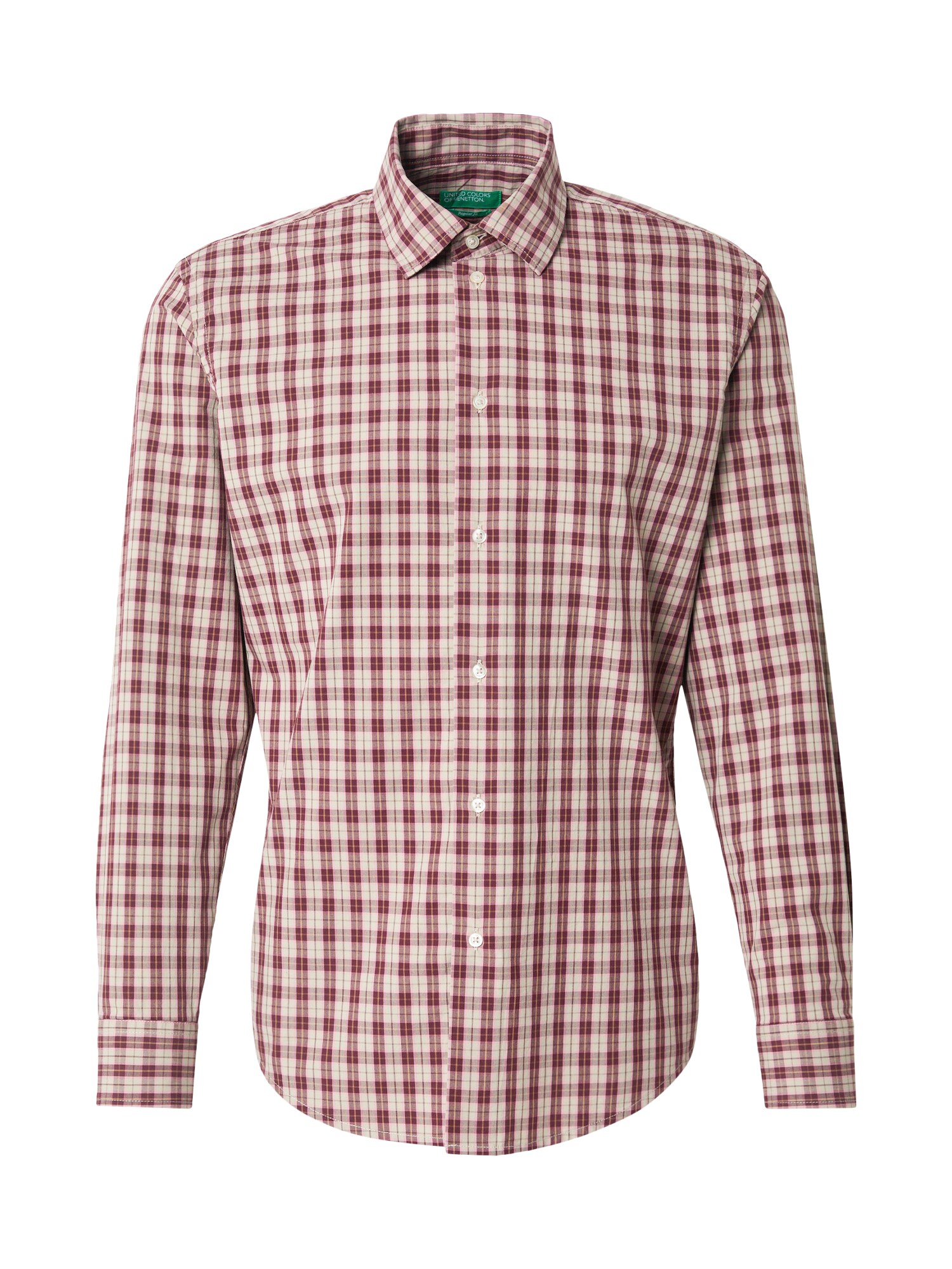 UNITED COLORS OF BENETTON Cămașă  crem / galben pastel / roz / roșu burgundy