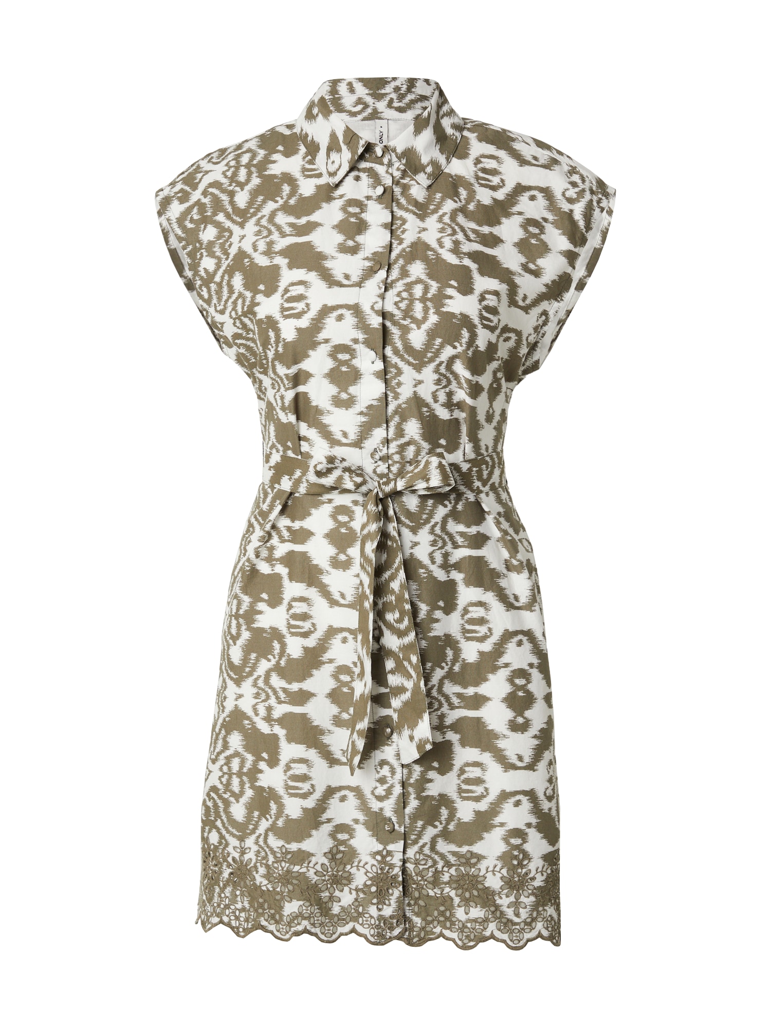 ONLY Rochie tip bluză LOU  verde / alb