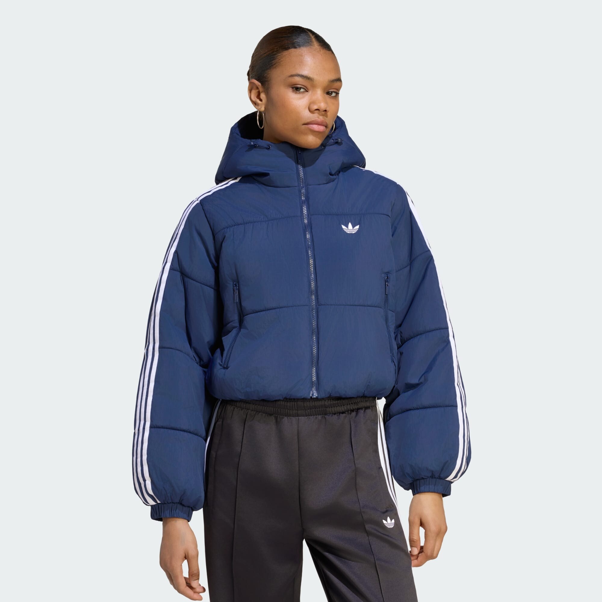 ADIDAS ORIGINALS Chaqueta de invierno 'Adicolor' azul oscuro / blanco – imagen 2
