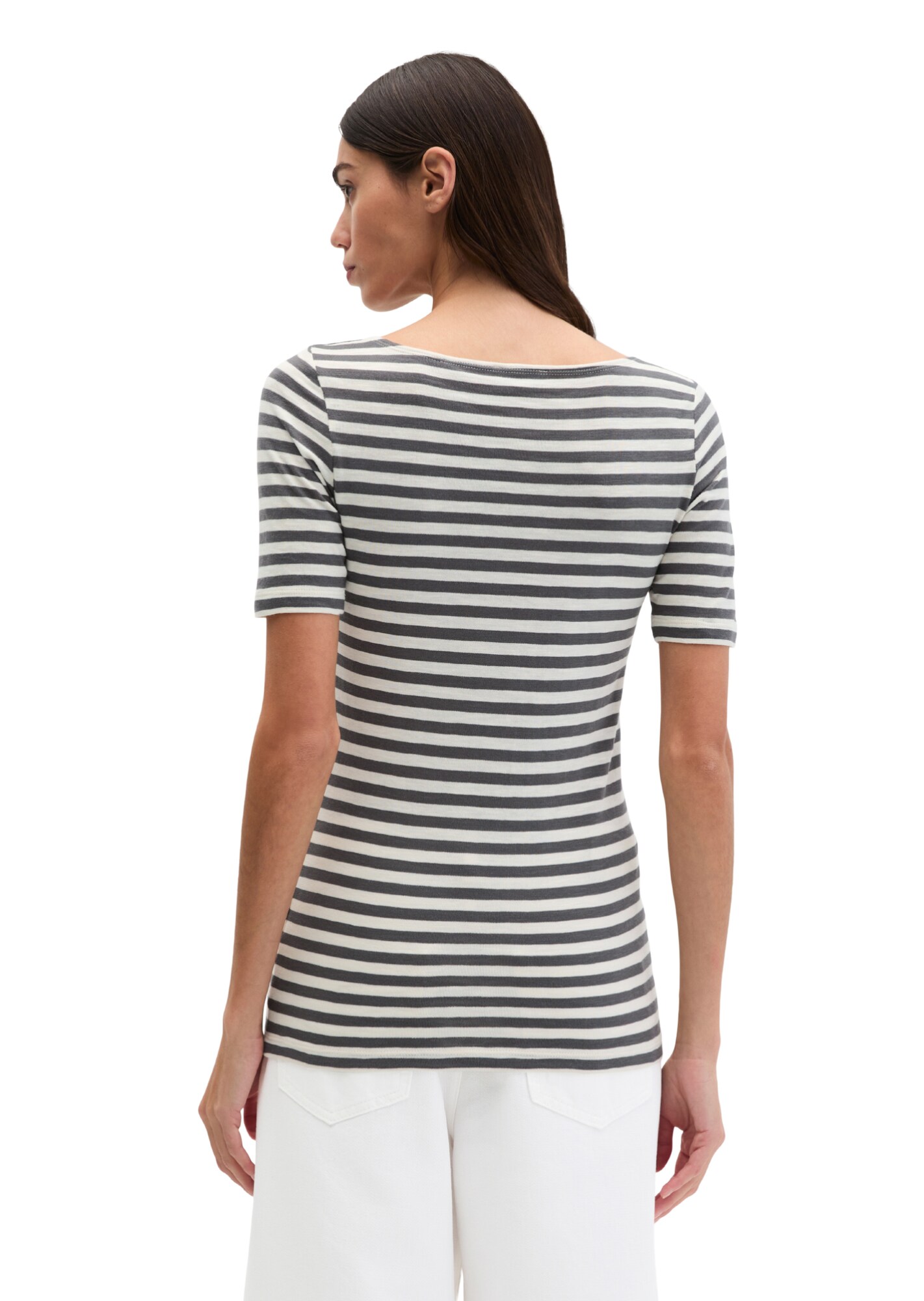 Marc O'Polo Camiseta  gris oscuro / offwhite – imagen 3
