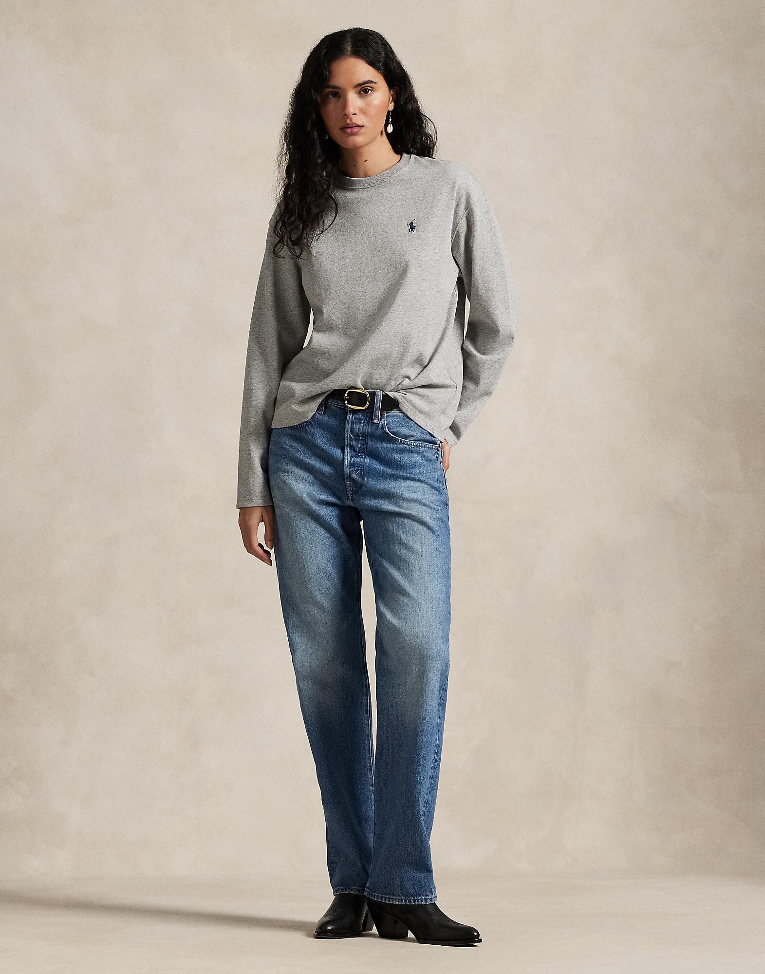 Polo Ralph Lauren Camiseta  azul / gris moteado – imagen 4