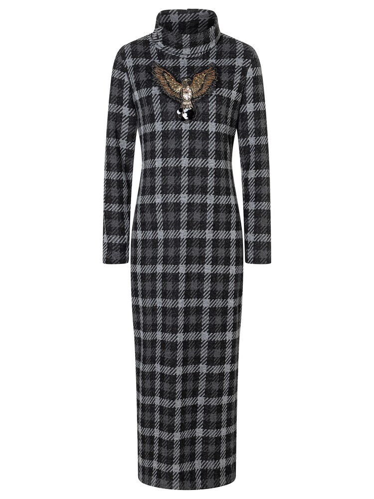 Ana Alcazar Kleid 'Atena' Damen Größe 36 gelb / hellgrau / dunkelgrau / schwarz Winterkleid