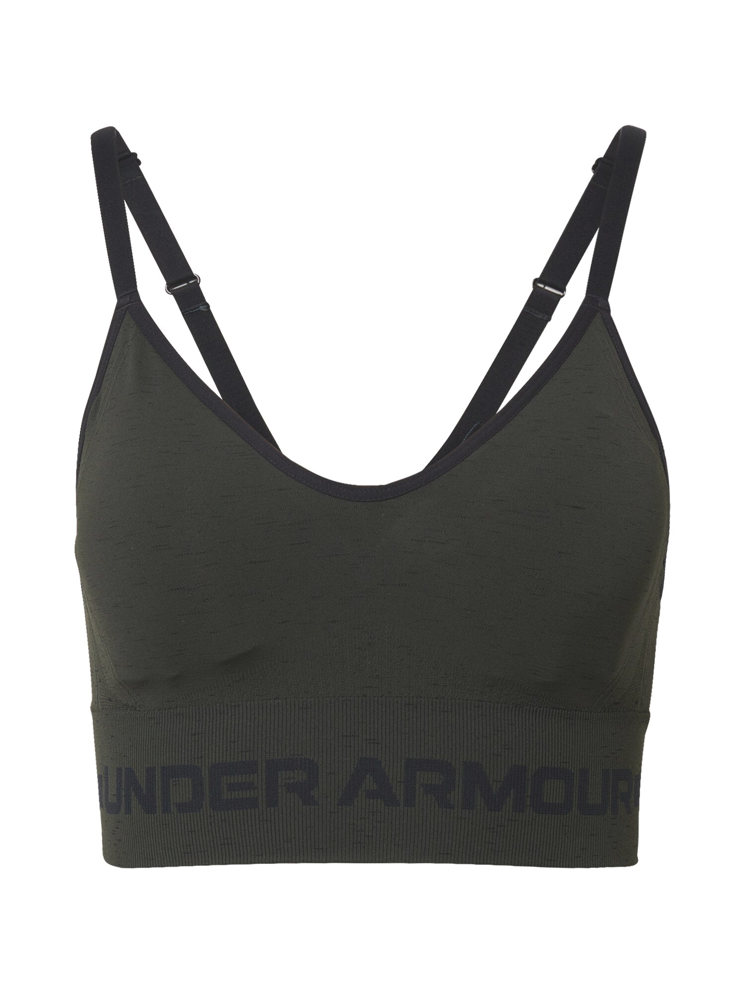 UNDER ARMOUR Sportinė liemenėlė  tamsiai žalia / juoda