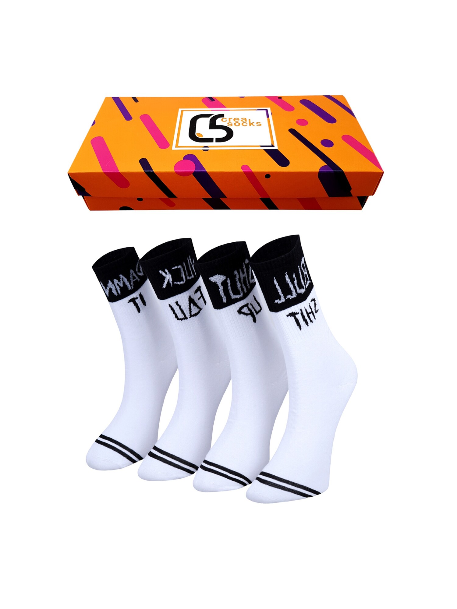 Crea Socks Calcetines 'Kreuz'  blanco