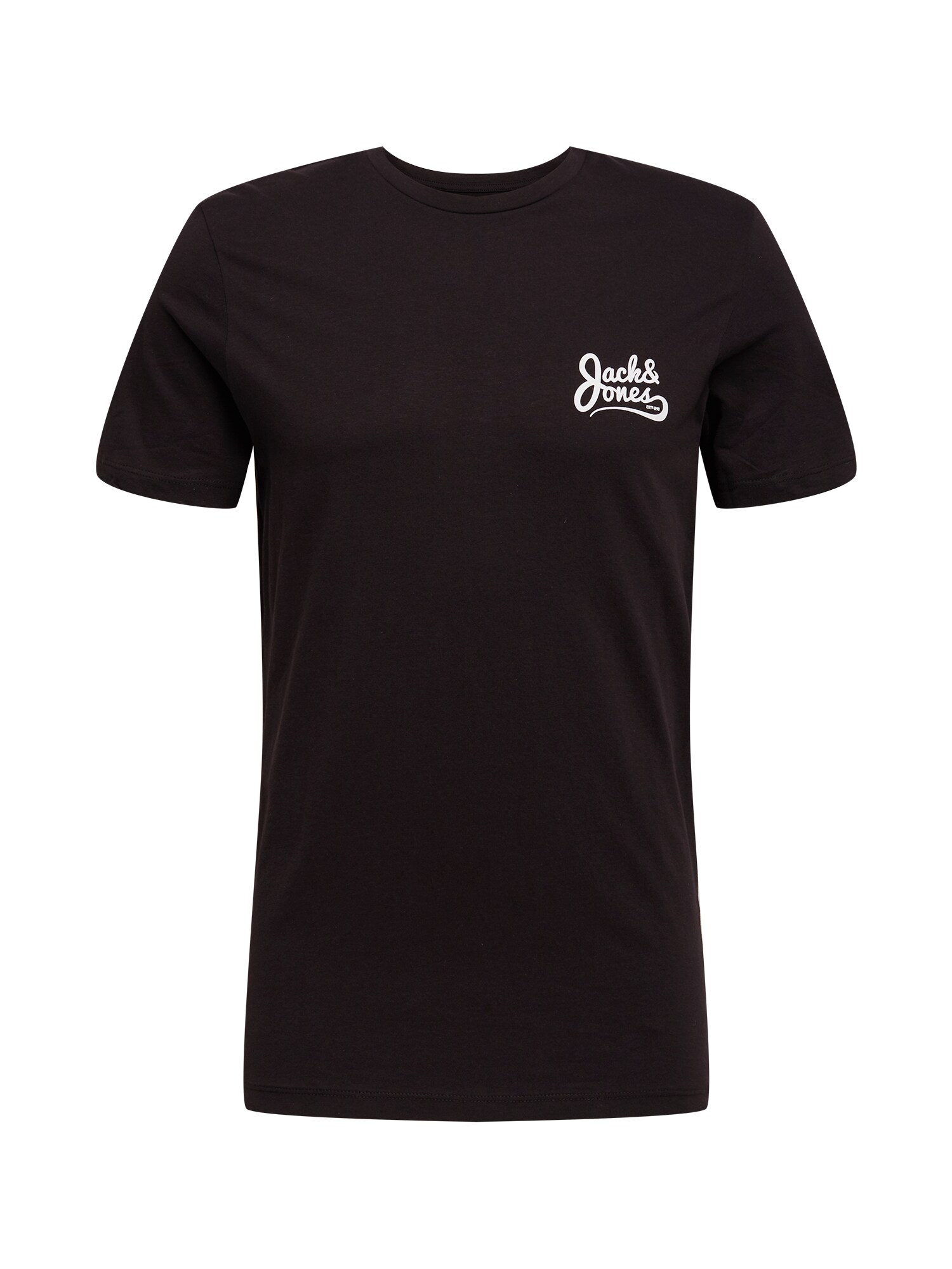 JACK & JONES Marškinėliai 'SIGNATURE'  juoda / balta