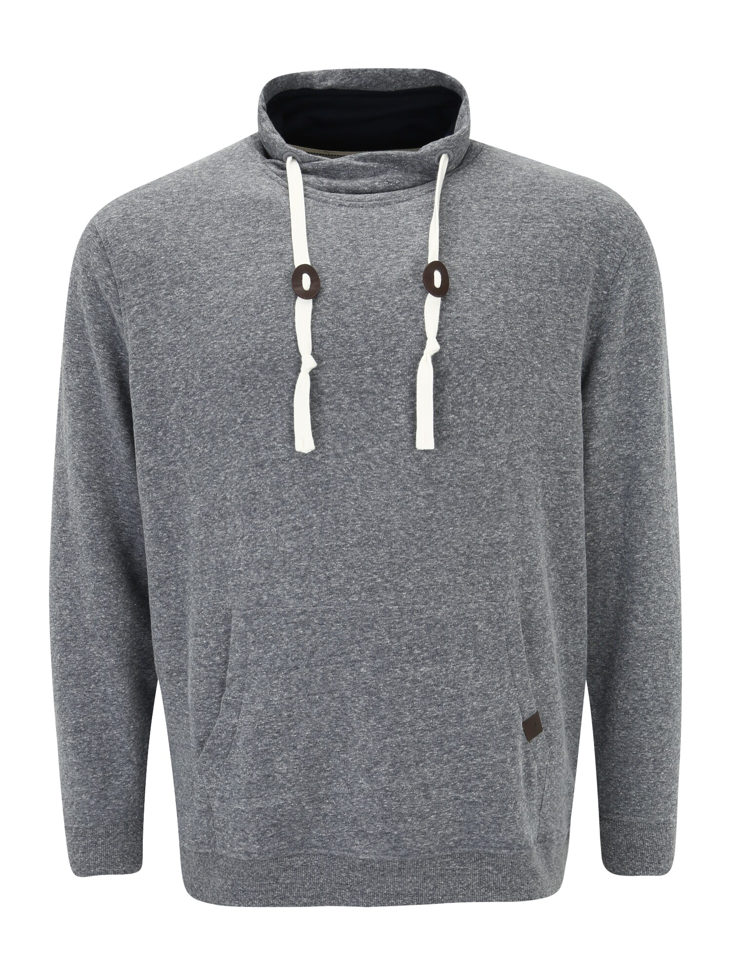 TOM TAILOR Men + Sweatshirt  acinzentado / branco