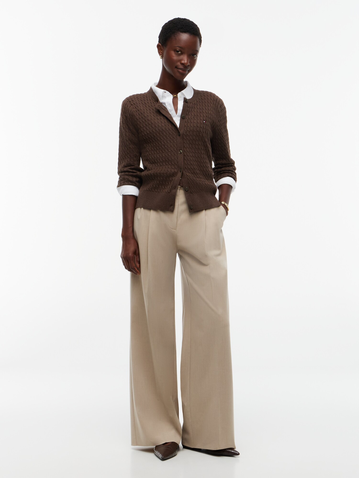 TOMMY HILFIGER Cárdigan  chocolate – imagen 8