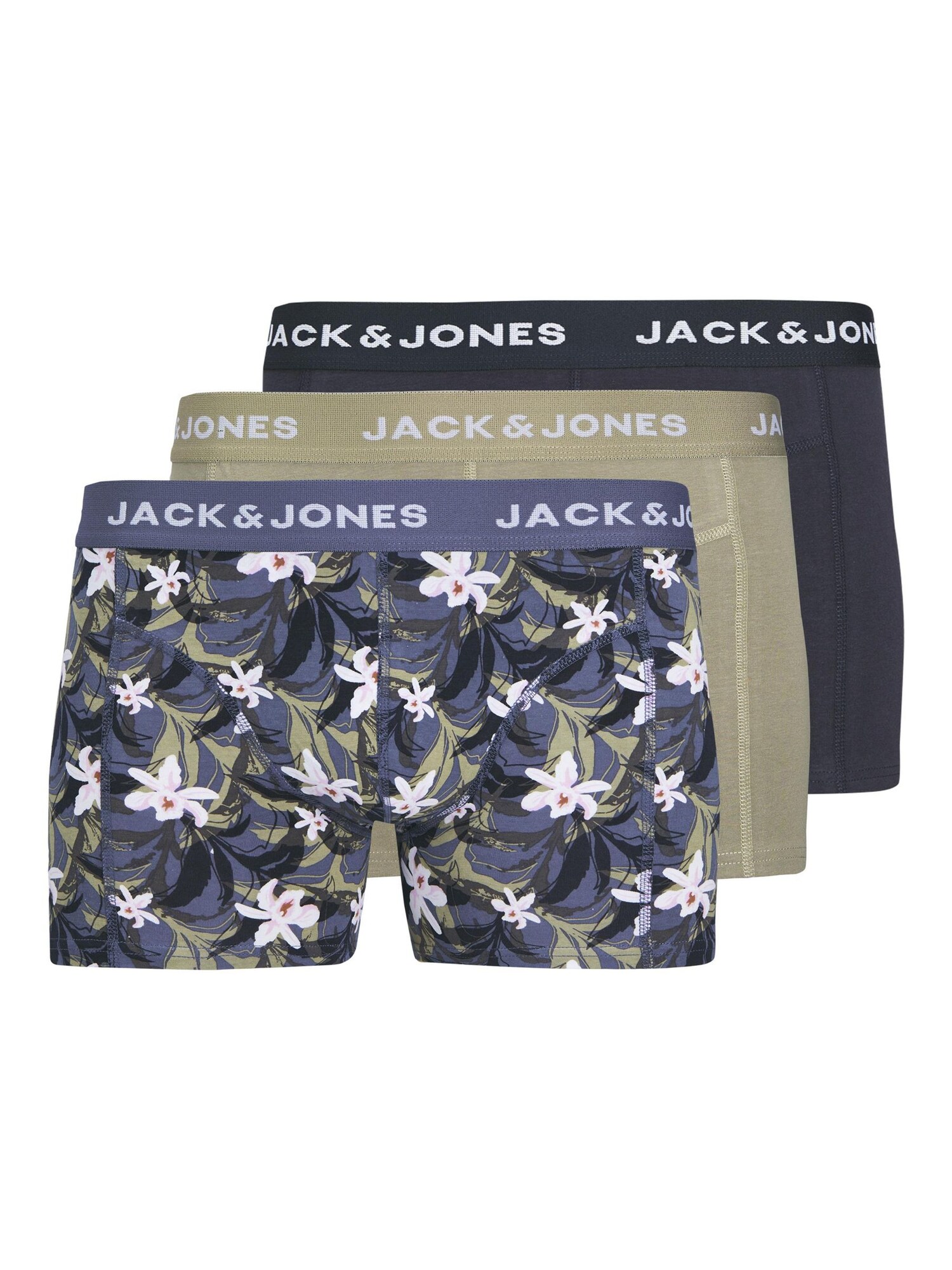 JACK & JONES Boxerky 'JACMASON'  námornícka modrá / opálová / pastelovo zelená / biela