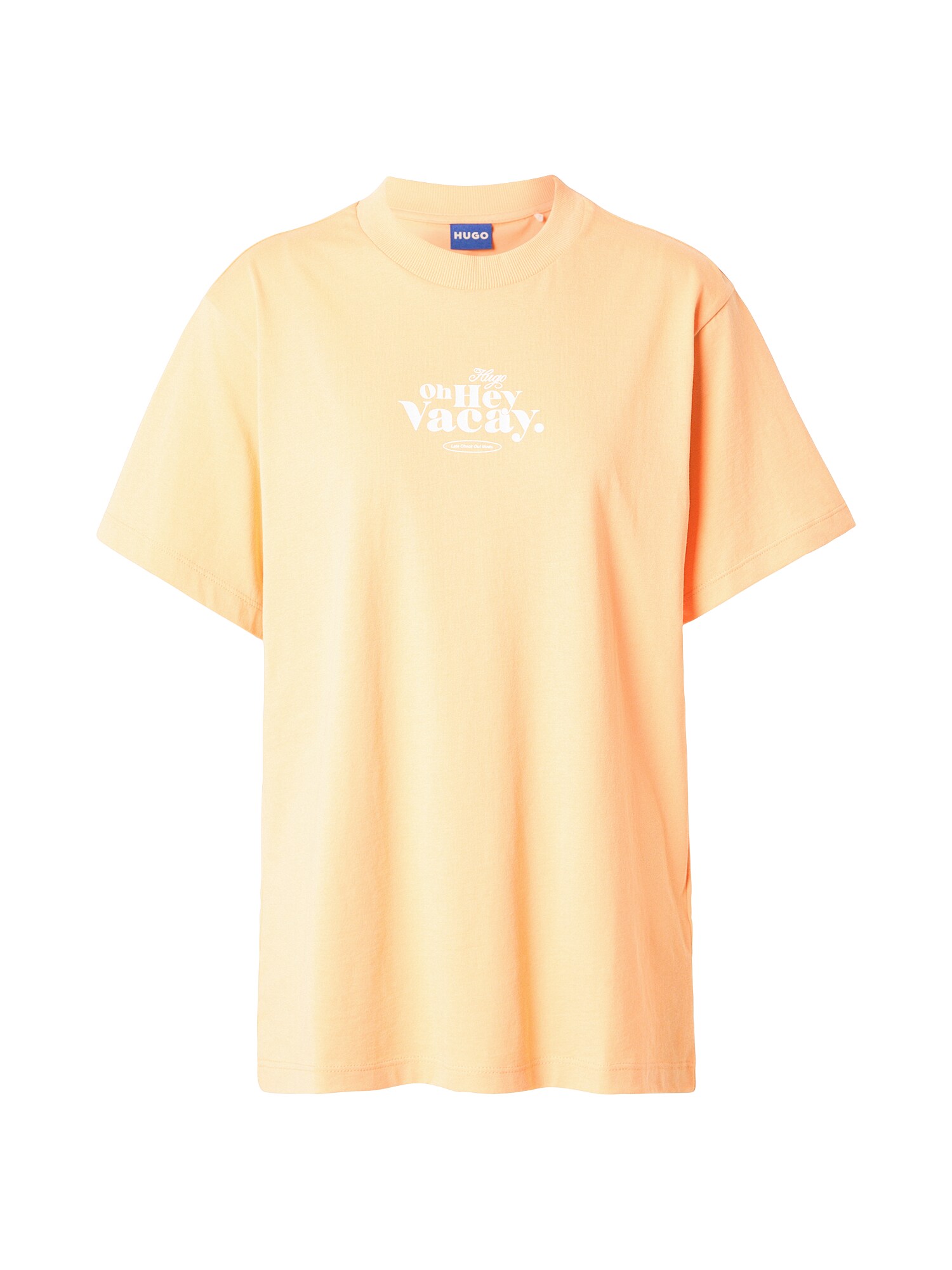 HUGO Tricou Vintage  portocaliu deschis / alb