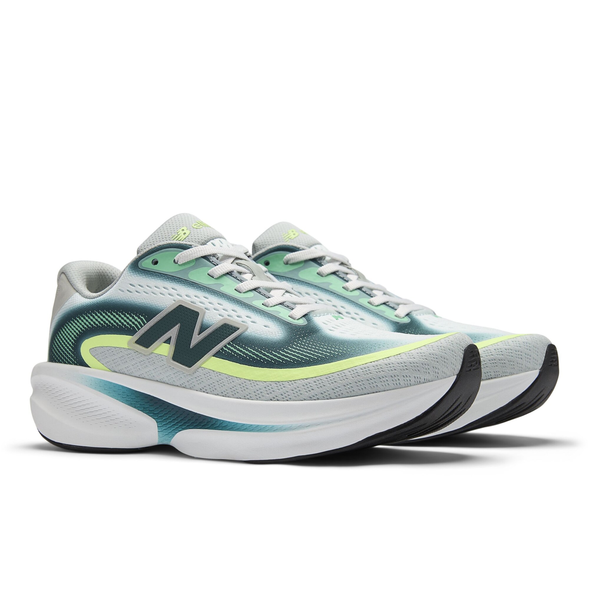 New balance Zapatillas de running 'Ellipse v1' gris / verde / pino / verde neón – imagen 2
