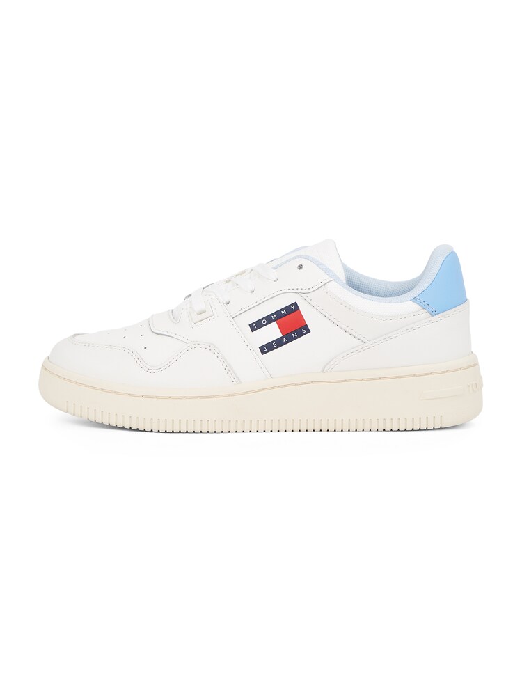 Tommy Jeans Sneaker 'Retro Basket Ess Meg 3A3' Damen Größe 37 navy / hellblau / rot / weiß