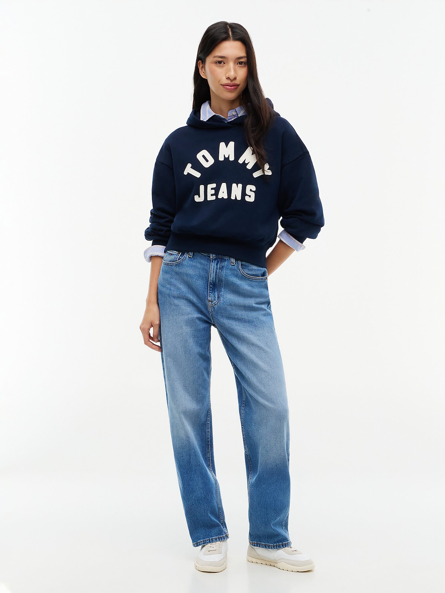 Tommy Jeans Sudadera 'Arch' navy / blanco – imagen 3