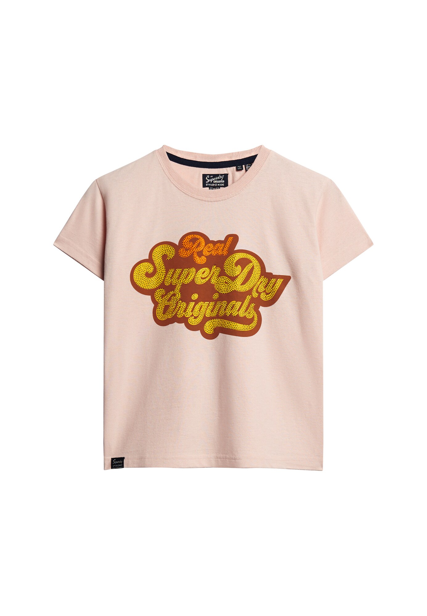Superdry Tričko  žltá / homárová / staroružová