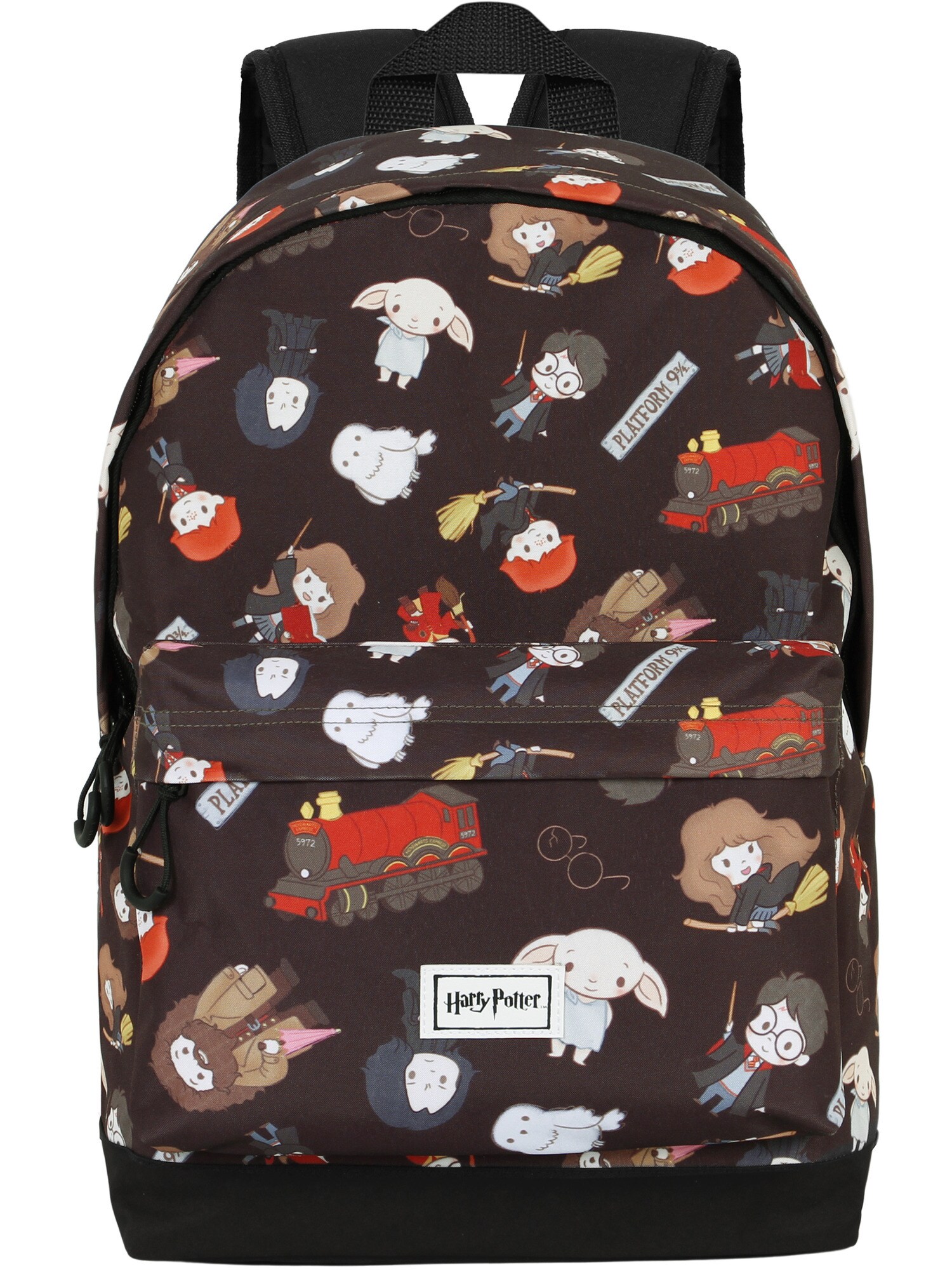 Warner Bros. Mochila 'Harry Potter Cute'  marrón / rojo / negro / blanco