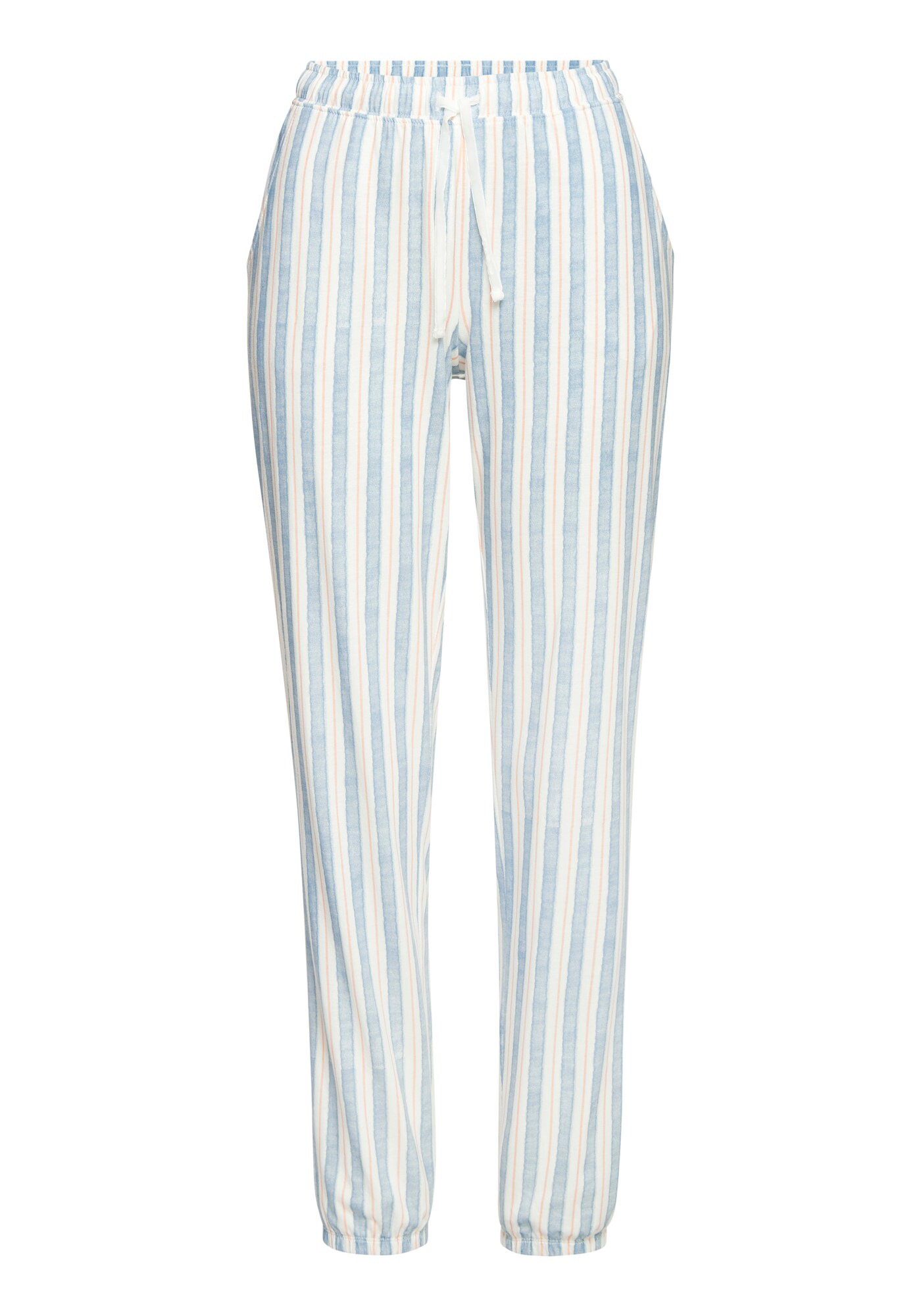 VIVANCE Pantaloni de pijama  albastru pastel / albastru deschis / portocaliu pastel / alb murdar