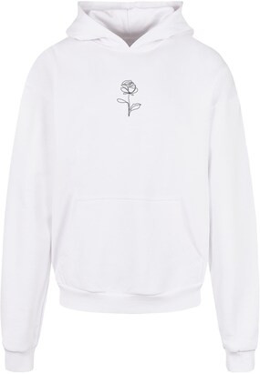 Merchcode Sweatshirt ‘Rose’ Zwart / Wit