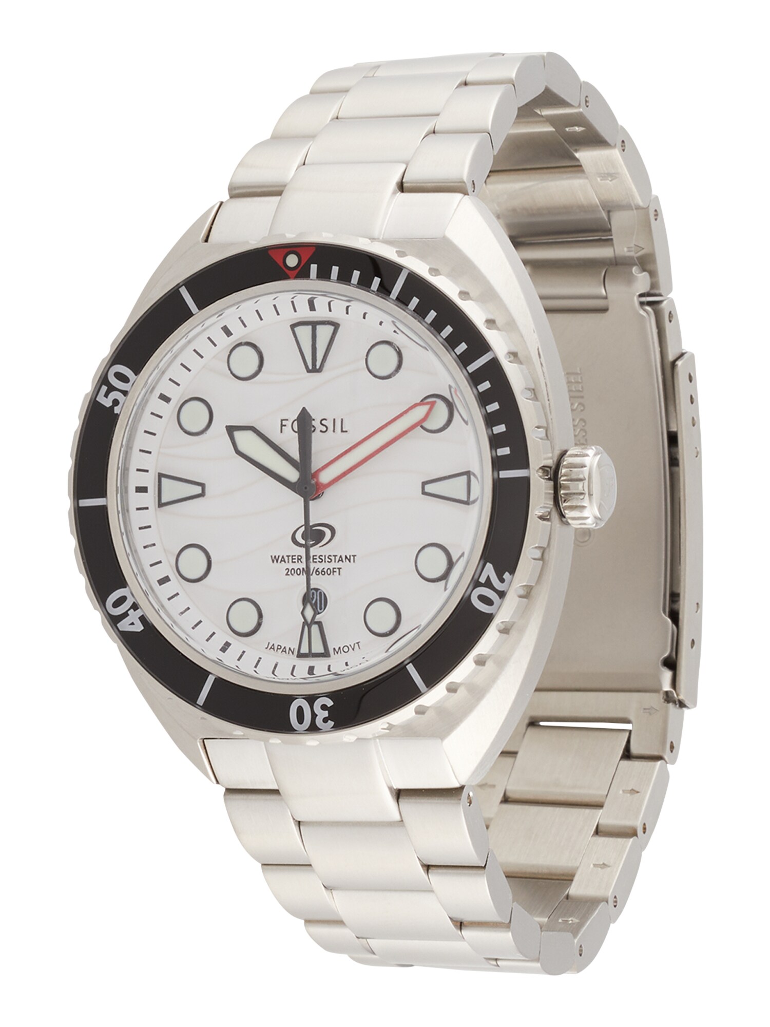 FOSSIL Ceas analogic 'Breaker'  negru / argintiu