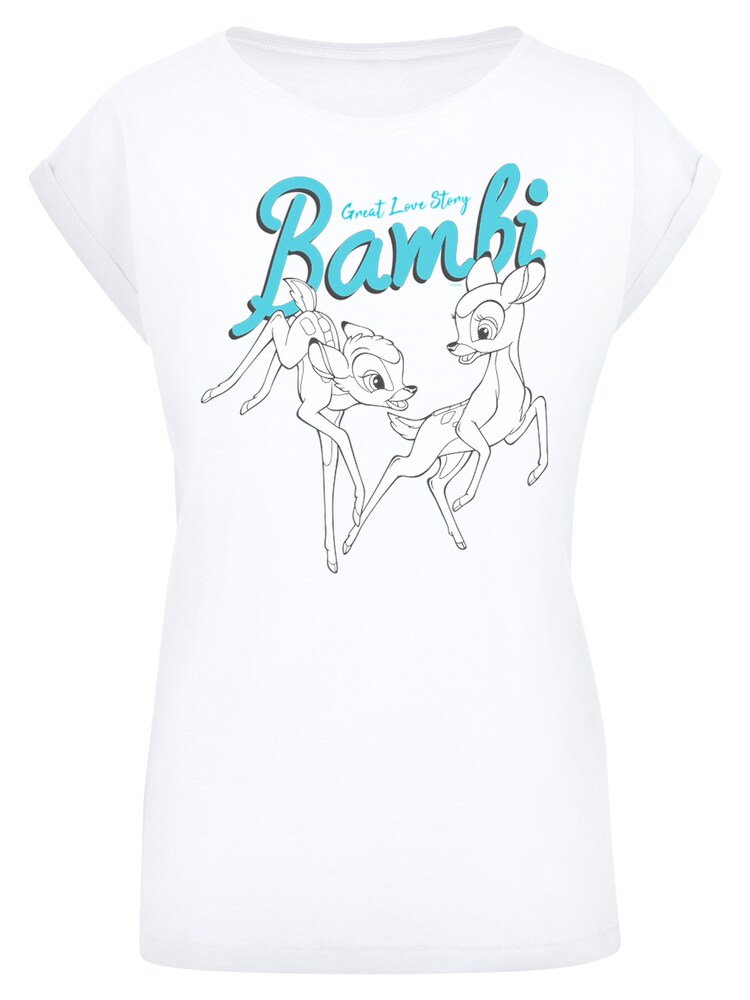 F4NT4STIC T-Shirt 'Bambi Great Love Story' Damen Größe XXL mischfarben / weiß