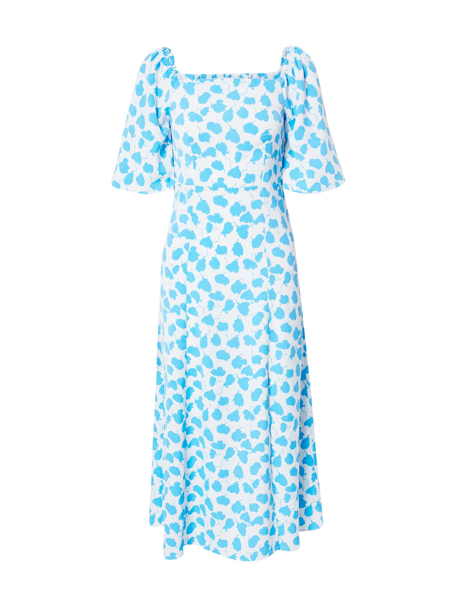 JUST FEMALE Vestido 'Bloom'  azure / branco